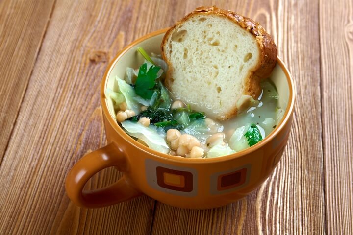 Ribollita is one of the traditional Italian food dishes.