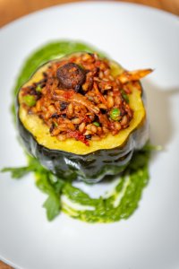 Stuffed Acorn Squash (Vegan)