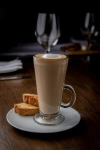 A coffee and Biscotti of the day
