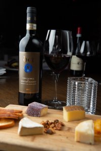 A selection of Antipasti and wine